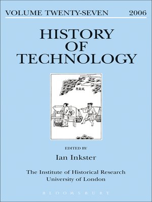 cover image of History of Technology Volume 27